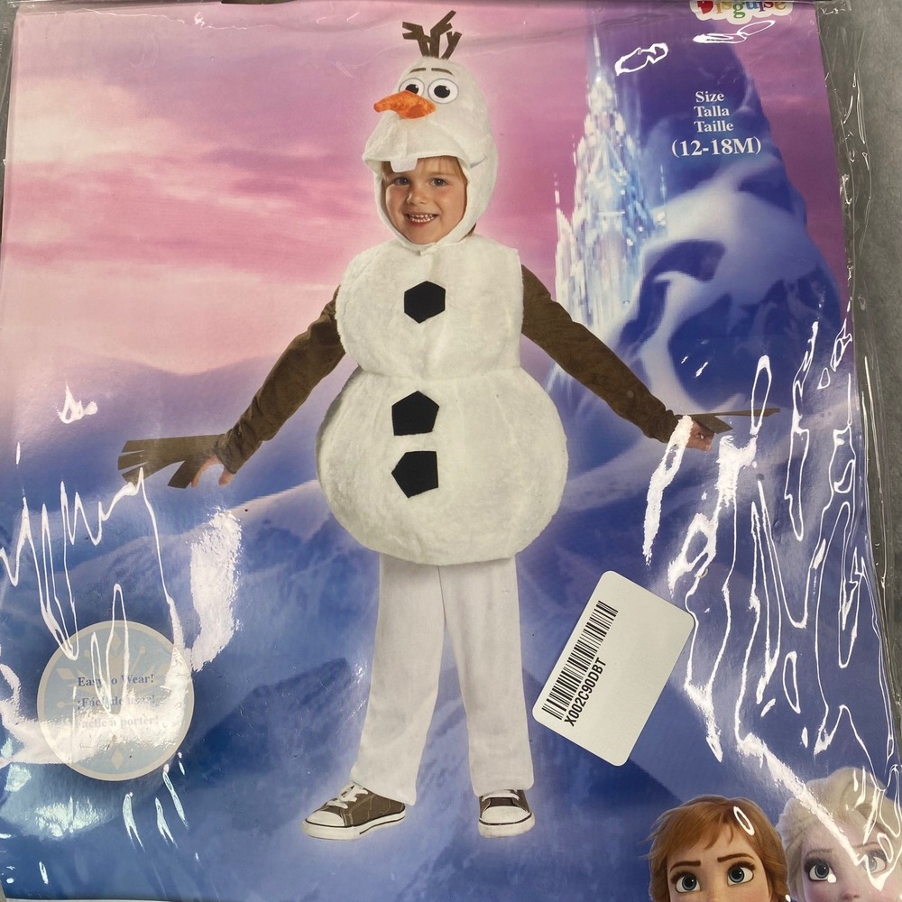 Disney Frozen Olaf Deluxe Infant Toddler Costume Disguise 1101MS01 12-18M NIP - Picture 1 of 3